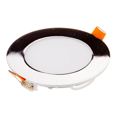 24W LED Slim Panel Light Chrome Round 4000K