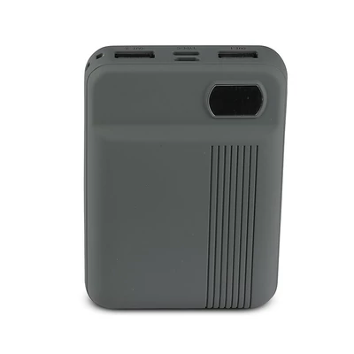 V-TAC szürke, 10000mAh powerbank, kijelzővel - SKU 8852