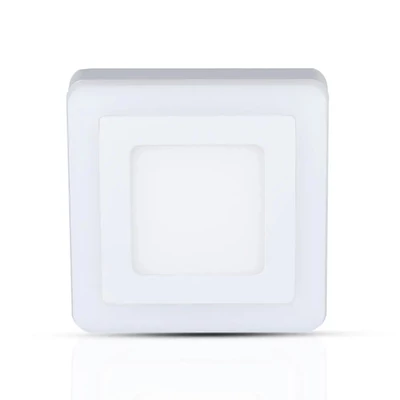 12W+3W LED Surface Panel Downlight - Square 3000K             EMC+CR80