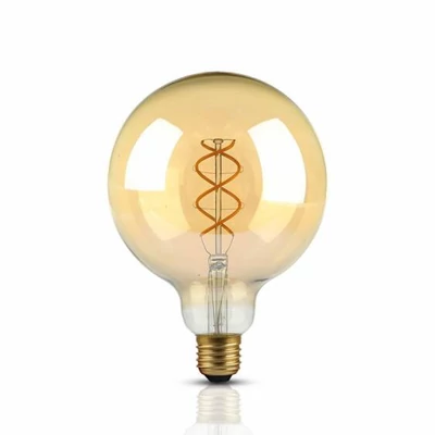 V-TAC 5W borostyán E27 meleg fehér dimmelhető filament LED égő - SKU 7415