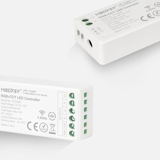 MiLight RGB+CCT zónázható rádiófrekvenciás vezérlő, 5 csatornás - FUT039S