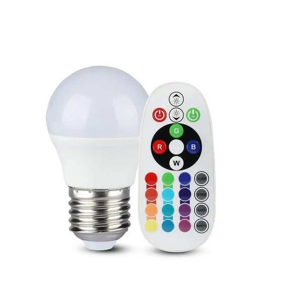 V-TAC 3.5W E27 RGB+meleg fehér dimmelhető LED égő - SKU 2772