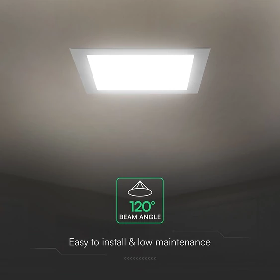 V-TAC CREE SMD süllyeszthető, műanyag IP20, négyzet LED panel 12W, CCT - SKU 104836