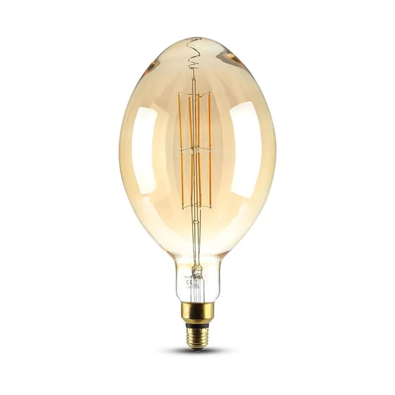 V-TAC 8W borostyán E27 meleg fehér dimmelhető filament LED égő - SKU 7464