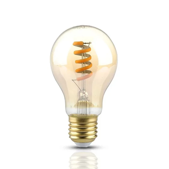V-TAC 4W borostyán E27 meleg fehér filament LED égő - SKU 7335