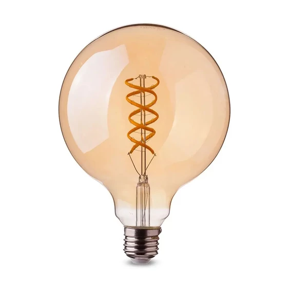 V-TAC 5W borostyán E27 meleg fehér filament LED égő - SKU 7217