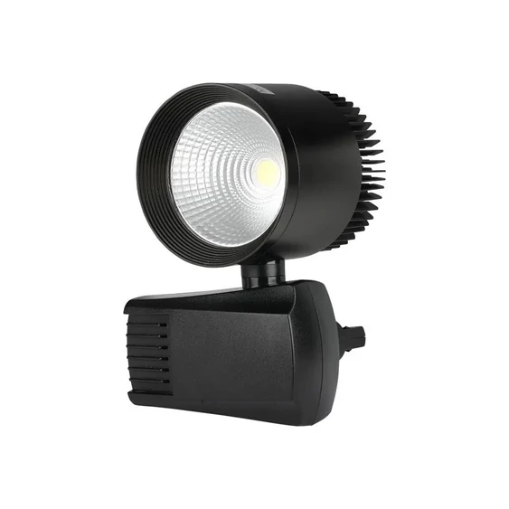 V-TAC LED sínes spotlámpa állítható 40W természetes fehér, fekete házzal - SKU 1192