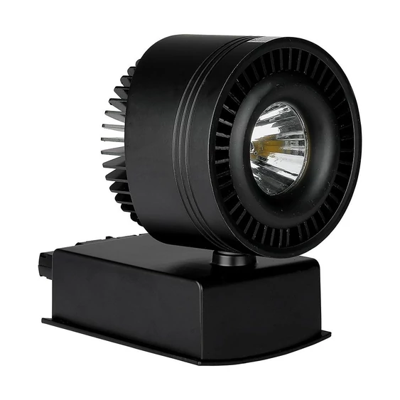 V-TAC LED sínes spotlámpa állítható CRI>95 33W napfény fehér, fekete házzal - SKU 1235