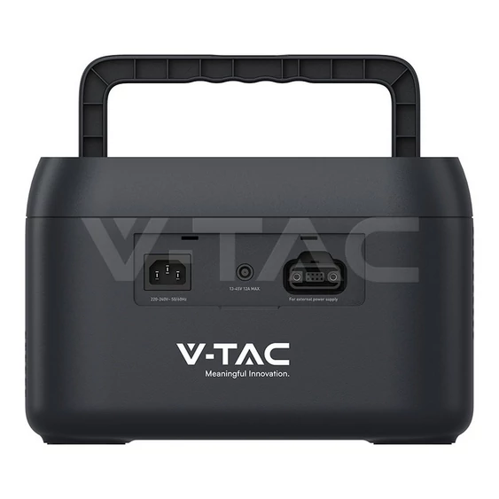 V-TAC hordozható áramfejlesztő, max. 1200W terheléshez, Napelemes töltési lehetőséggel - SKU 11443
