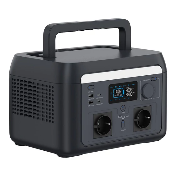 V-TAC hordozható áramfejlesztő, max. 1200W terheléshez, Napelemes töltési lehetőséggel - SKU 11443