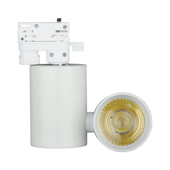 V-TAC LED sínes spotlámpa állítható CRI>95 15W meleg fehér, fehér házzal - SKU 1298