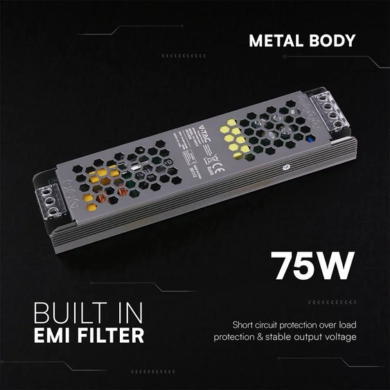 LED Power Supply 75W 12V 6.25A IP20