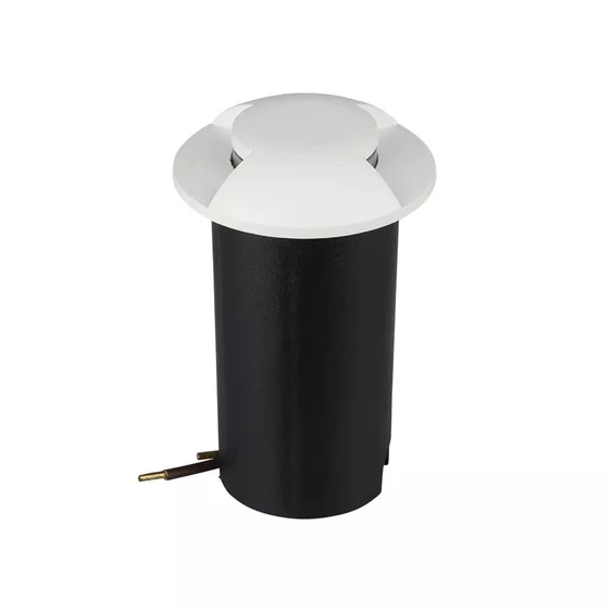 V-TAC 1W DC12V kültéri, 2 irányú talajlámpa, fehér, IP67, meleg fehér - SKU 211465