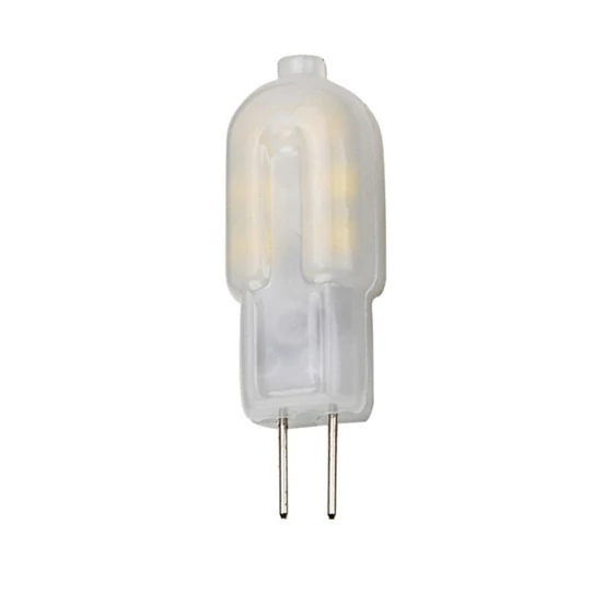 DC12V G4 foglalatú, 2W LED égő, meleg fehér, 65x20mm