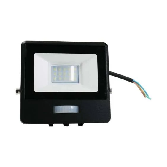 10W LED PIR Sensor Floodlight SAMSUNG CHIP White Body 4000K 1M Cable