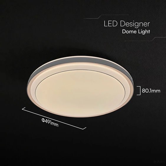 V-TAC 60W designer dóm LED lámpa, állítható színhőmérséklet, kávébarna, 491x80mm - SKU 24196