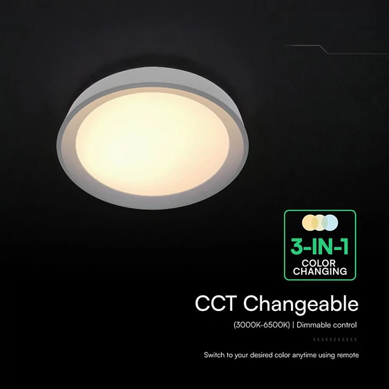 V-TAC 60W designer dóm LED lámpa, állítható színhőmérséklet, fekete, 480x58mm - SKU 24197