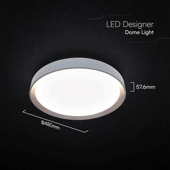 V-TAC 60W designer dóm LED lámpa, állítható színhőmérséklet, sötétbarna, 480x58mm - SKU 24198