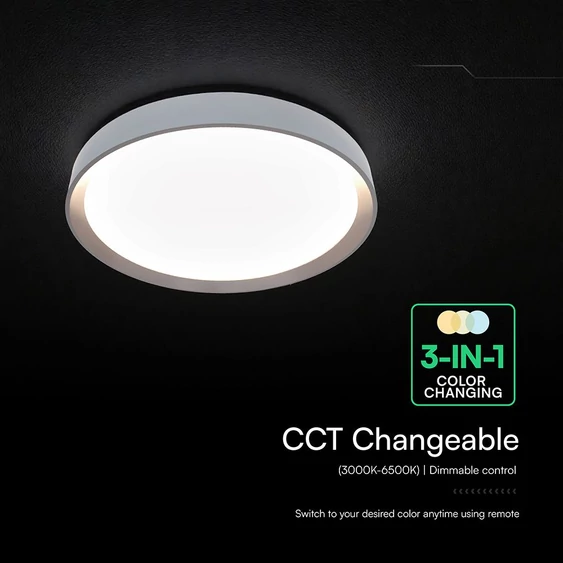 V-TAC 60W designer dóm LED lámpa, állítható színhőmérséklet, sötétbarna, 480x58mm - SKU 24198