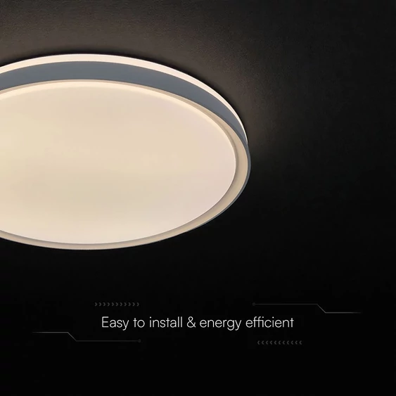 V-TAC 60W designer dóm LED lámpa, állítható színhőmérséklet, szürke, 480x58mm - SKU 24199