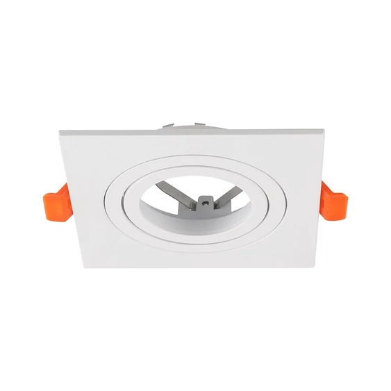 V-TAC fehér, szögletes alumínium GU10 spot keret, IP20 - SKU 24226