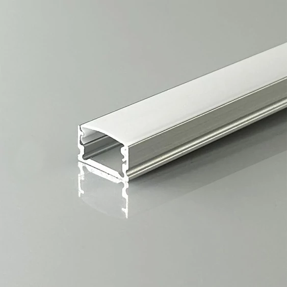 V-TAC falon kívüli alumínium LED szalag profil fehér fedlappal 13,2x8mm, 2m hosszú - SKU 24300