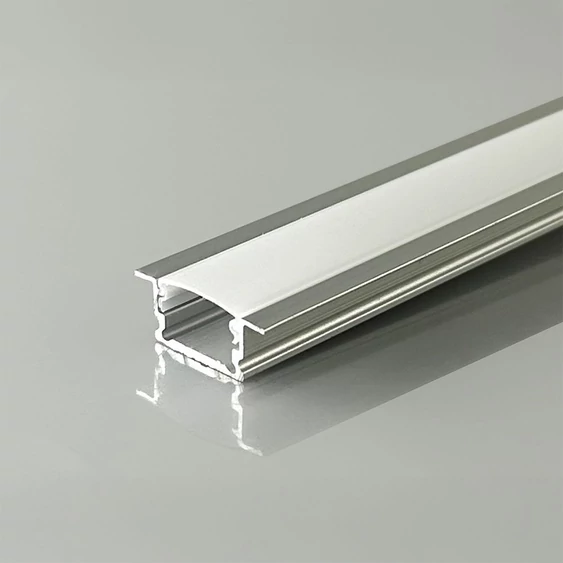 V-TAC süllyeszthető alumínium LED szalag profil fehér fedlappal 19.2x8mm, 2m hosszú - SKU 24301