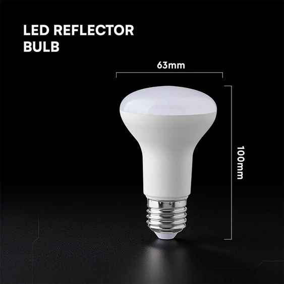 LED Bulb - SAMSUNG CHIP 8W E27 R63 Plastic 4000K