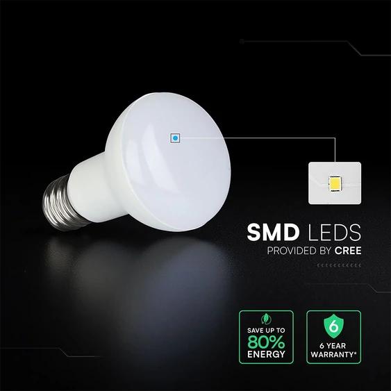 LED Bulb - SAMSUNG CHIP 8W E27 R63 Plastic 4000K