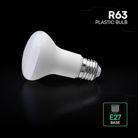 LED Bulb - SAMSUNG CHIP 8W E27 R63 Plastic 4000K