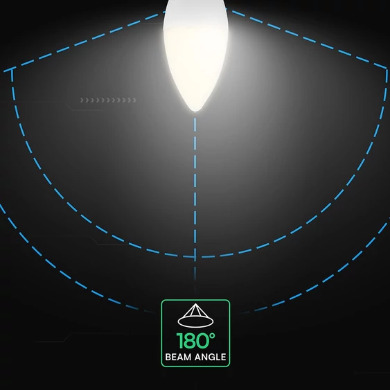 LED Bulb - SAMSUNG CHIP 5.5W E14 Plastic Dimmable Candle 4000K