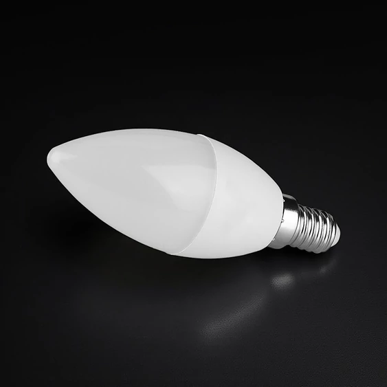 LED Bulb - SAMSUNG CHIP 5.5W E14 Plastic Dimmable Candle 4000K
