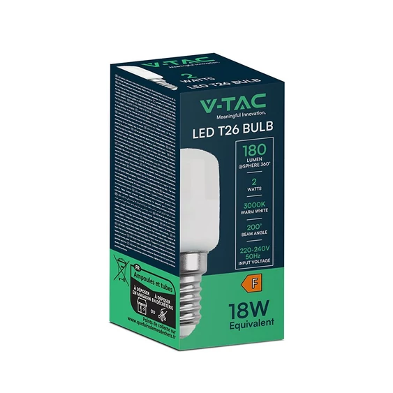 V-TAC 2W E14 meleg fehér ST26 LED égő - SKU 21234