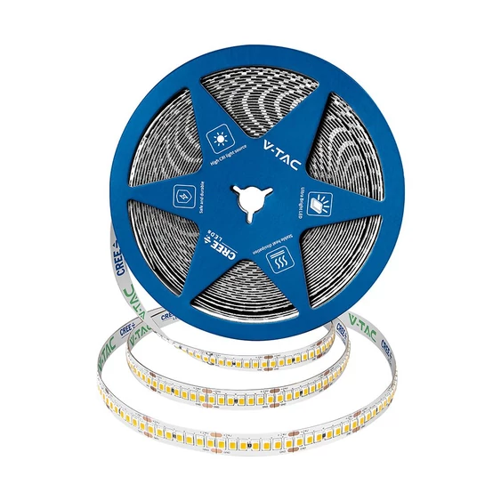 V-TAC CREE SMD LED szalag IP20, 2835 chip 238 db/m meleg fehér, CRI90 - SKU 2125996