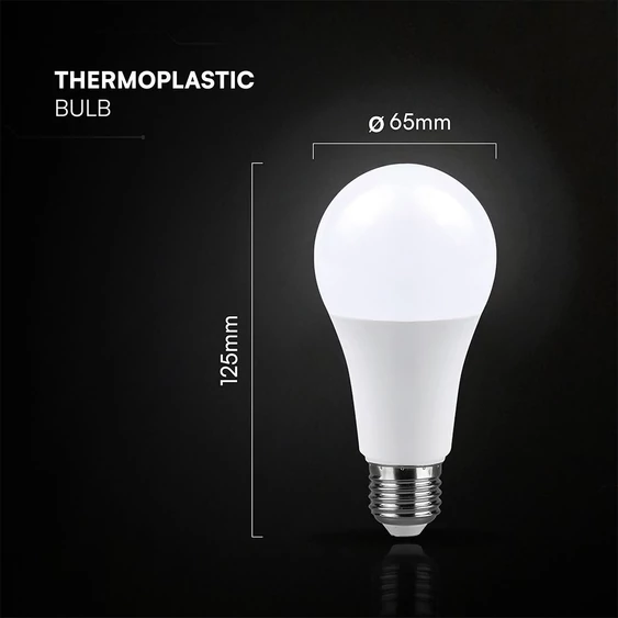 LED Bulb - 15W A65 Е27 Thermoplastic 3000K
