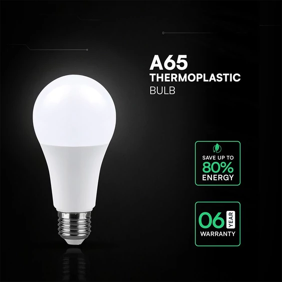 LED Bulb - 15W A65 Е27 Thermoplastic 3000K