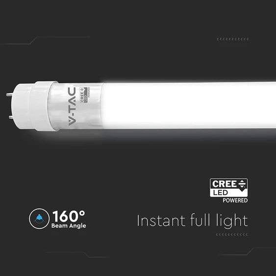 V-TAC CREE SMD LED fénycső, 150cm T8 20W meleg fehér - SKU 216566