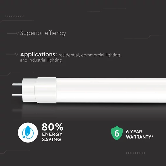 V-TAC CREE SMD LED fénycső, 150cm T8 20W természetes fehér - SKU 216576