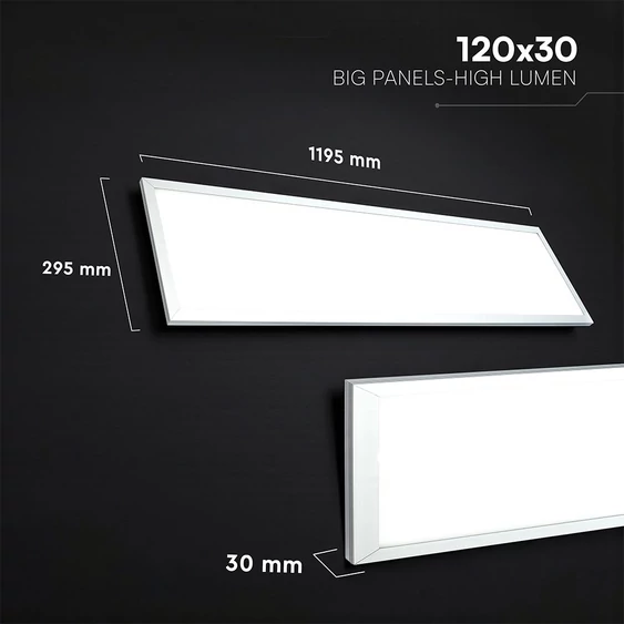 V-TAC CREE SMD 2in1 LED panel természetes fehér 40W 120 x 30cm, 110 Lm/W - SKU 21662516