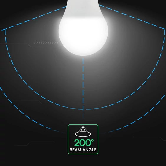 V-TAC CREE SMD 8.5W E27 meleg fehér A60 LED égő, 95 Lm/W - SKU 2172606