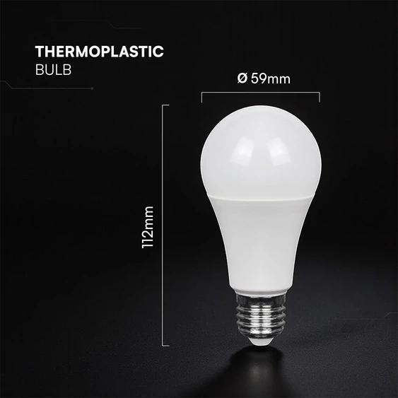 V-TAC CREE SMD 10.5W E27 természetes fehér A60 LED égő, 100 Lm/W - SKU 2173496