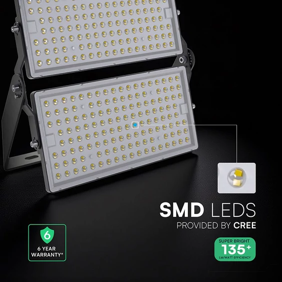 V-TAC CREE SMD SHP 500W LED reflektor, 135 Lm/W, 1 méter kábel, természetes fehér - SKU 230896