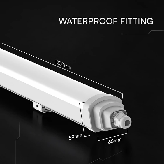 V-TAC CREE SMD LED lámpa 120cm 36W IP65 hideg fehér 120 Lm/W (TK-Széria) - SKU 233886