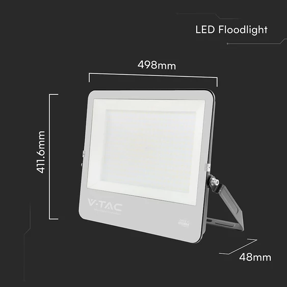 V-TAC CREE SMD D-széria LED reflektor 300W hideg fehér 115 Lm/W, fekete ház - SKU 232036