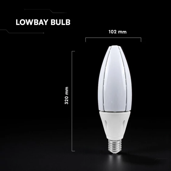 V-TAC 60W E40 hideg fehér Olive LED égő - SKU 24036