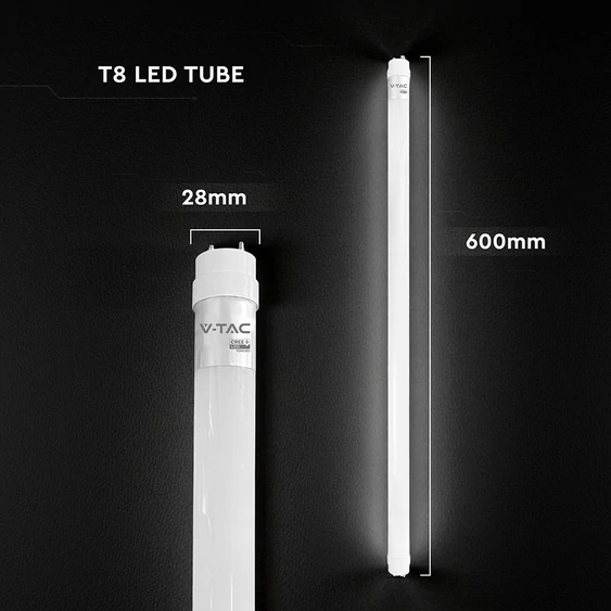 V-TAC CREE SMD LED fénycső 60cm T8 7W hideg fehér 150 Lm/W - SKU 240656