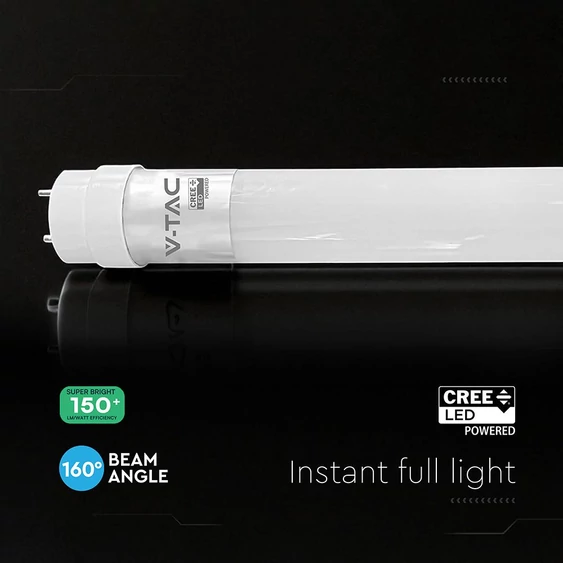 V-TAC CREE SMD LED fénycső 60cm T8 7W hideg fehér 150 Lm/W - SKU 240656