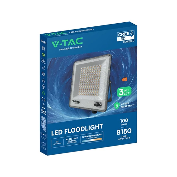 V-TAC CREE SMD LED reflektor 100W, állítható színhőmérséklettel - SKU 240716
