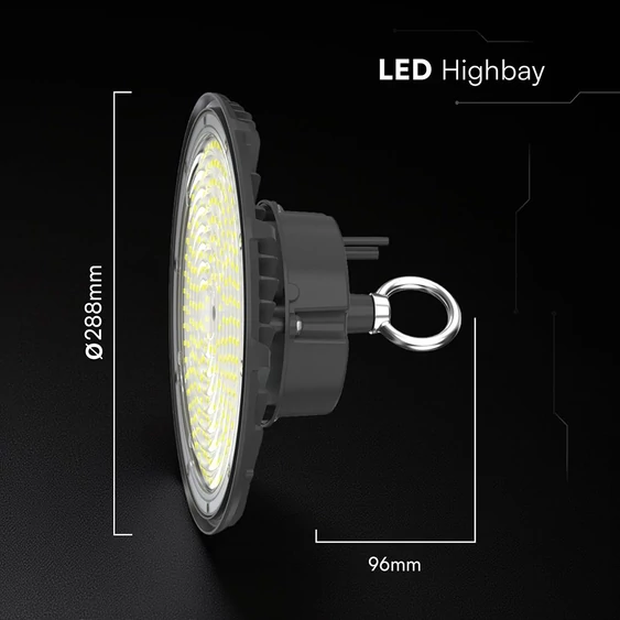 V-TAC csarnokvilágító LED lámpa 200W 90° hideg fehér, IP65, 135 Lm/W - SKU 24078