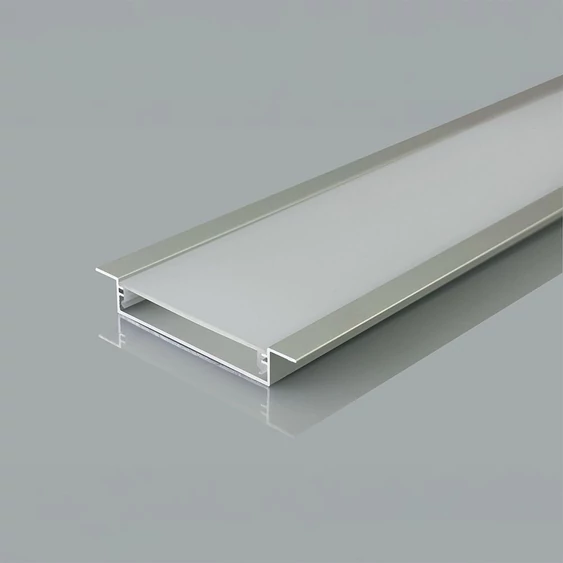 V-TAC süllyeszthető alumínium LED szalag profil fehér fedlappal 65x10mm, 2m hosszú - SKU 24103